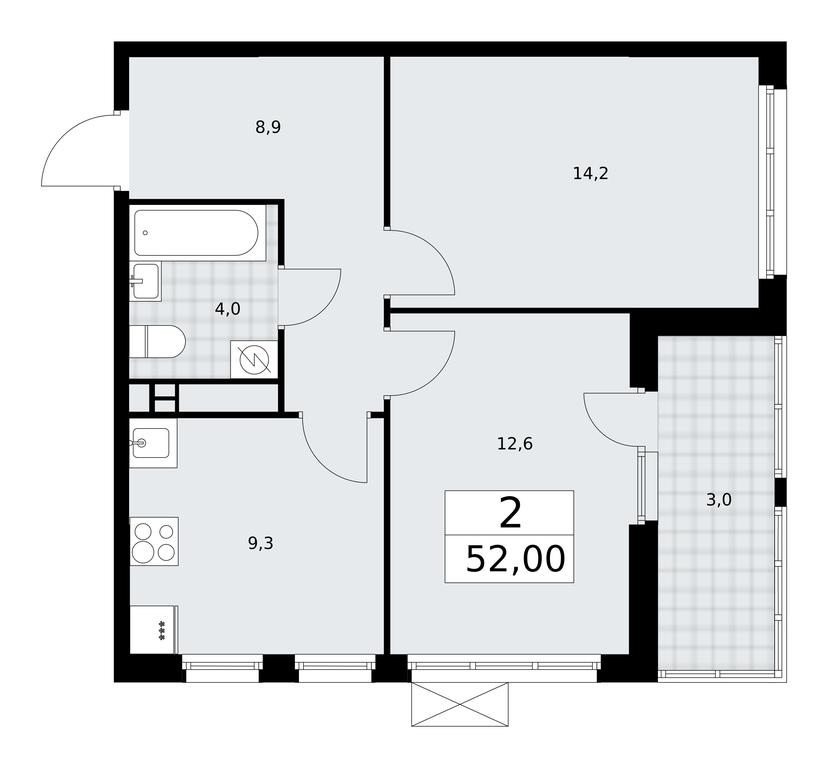 1-BD Apartment Sale, 52平方米 at Buninskie Kvartaly, Akademika Semyonova Street, 22, Moscow, Russia #2 1-BD Apartment Sale, 52平方米 at Buninskie Kvartaly, Akademika Semyonova Street, 22, Moscow, Russia #2