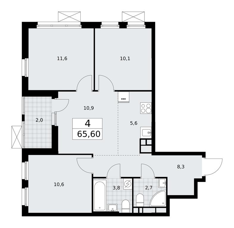 3-BD Apartment Sale, 65.6平方米 at Buninskie Kvartaly, Akademika Semyonova Street, 22, Moscow, Russia #2 3-BD Apartment Sale, 65.6平方米 at Buninskie Kvartaly, Akademika Semyonova Street, 22, Moscow, Russia #2