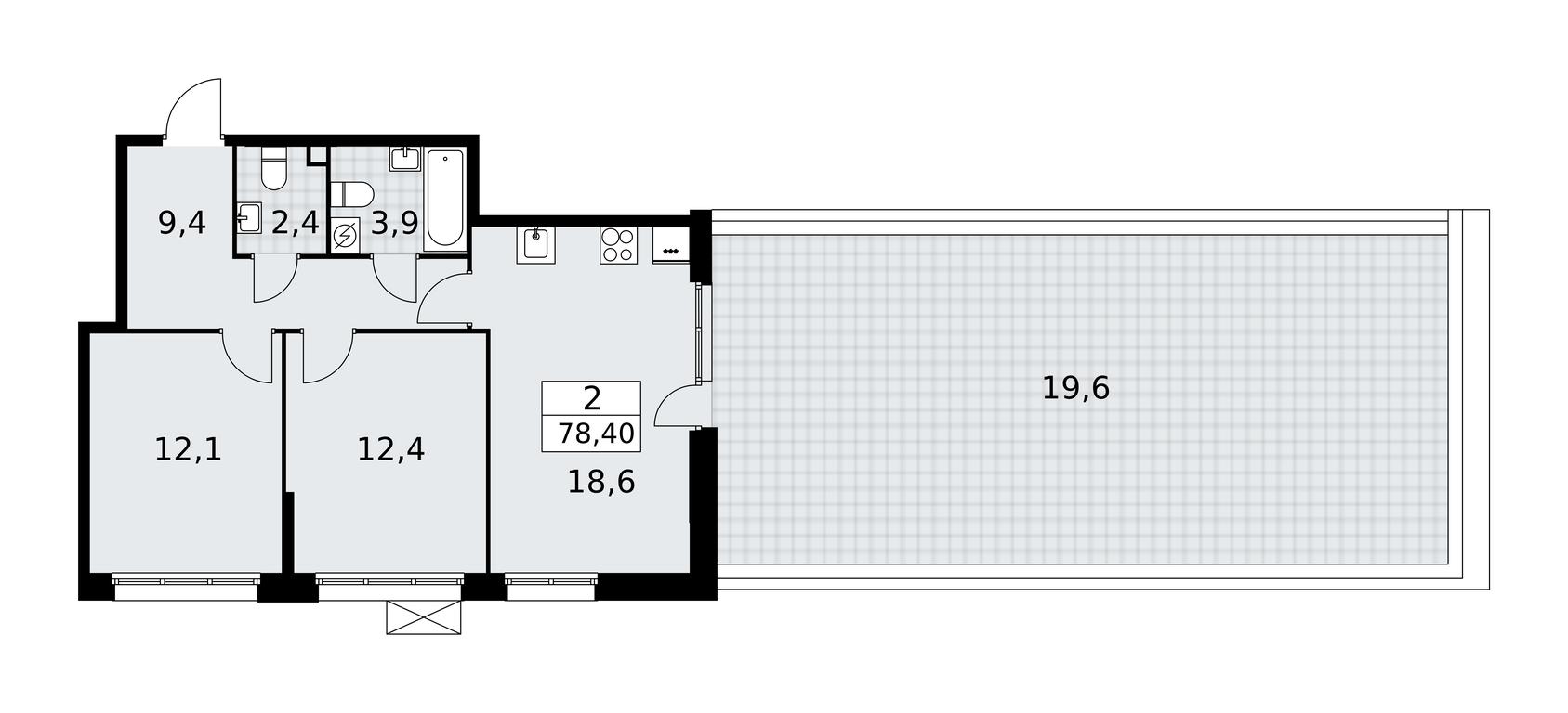 1-BD Apartment Sale, 78.4平方米 at Buninskie Kvartaly, Akademika Semyonova Street, 22, Moscow, Russia #1 1-BD Apartment Sale, 78.4平方米 at Buninskie Kvartaly, Akademika Semyonova Street, 22, Moscow, Russia #1
