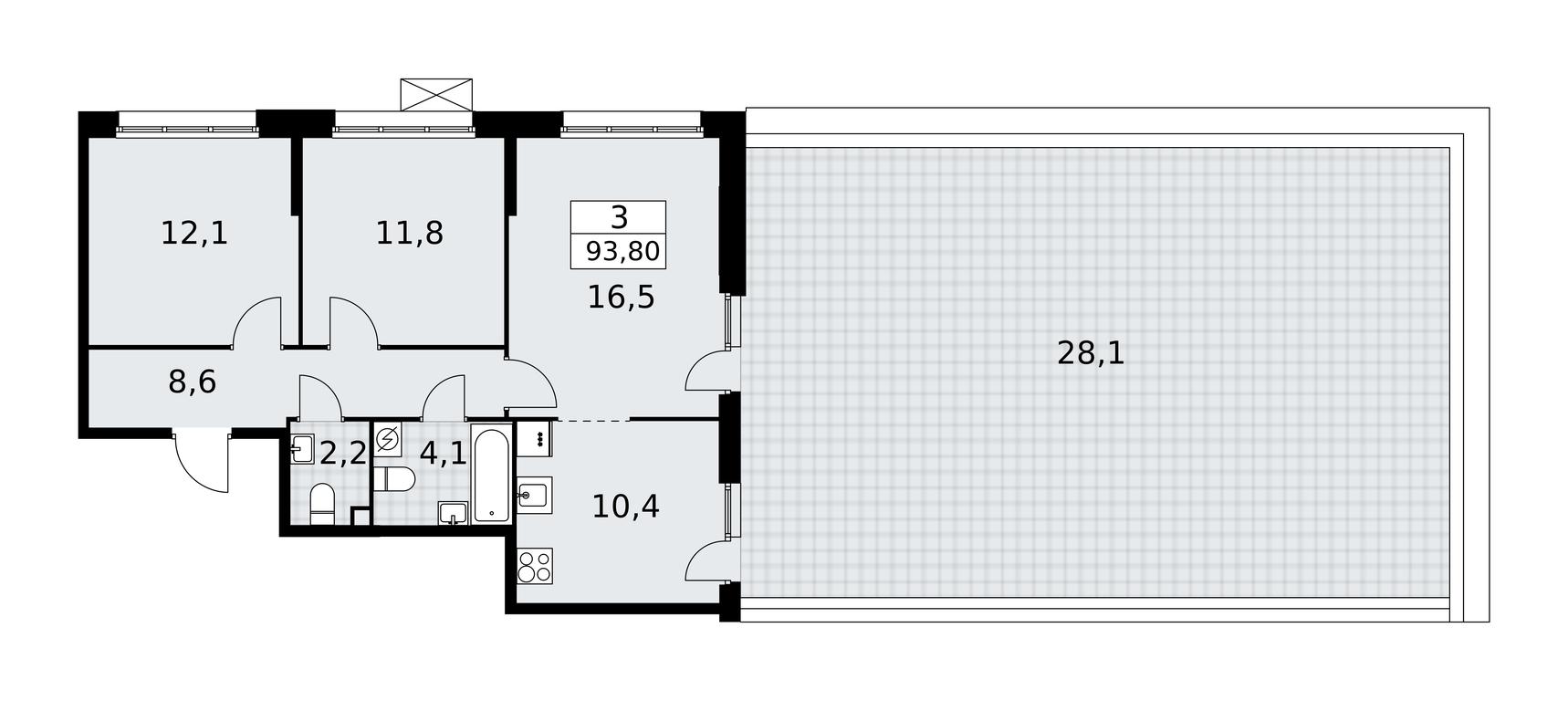 2-BD Apartment Sale, 93.8平方米 at Buninskie Kvartaly, Akademika Semyonova Street, 22, Moscow, Russia #2 2-BD Apartment Sale, 93.8平方米 at Buninskie Kvartaly, Akademika Semyonova Street, 22, Moscow, Russia #2