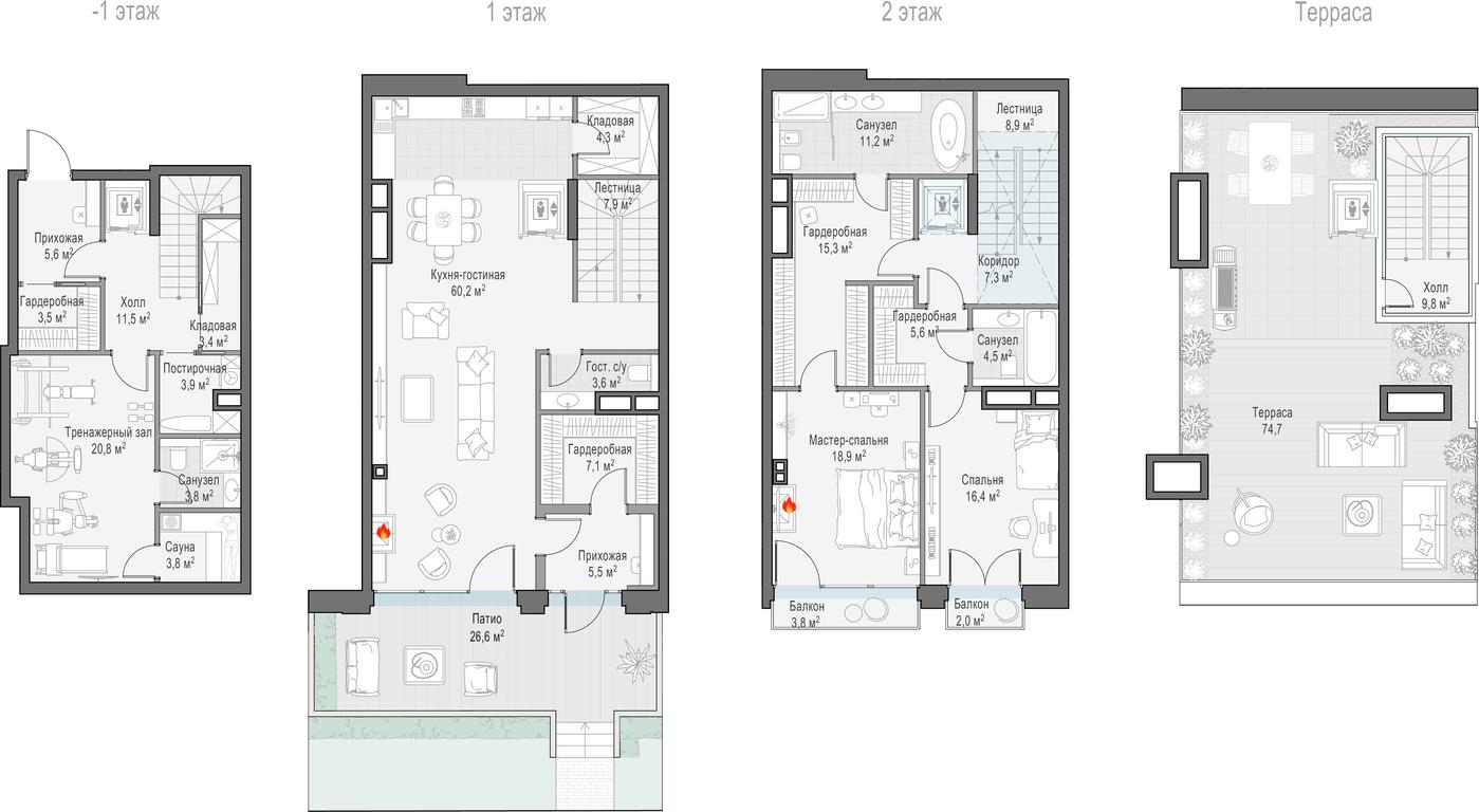3-BD Apartment Sale, 439.1 sq. m. at Obydenskiy 1, 1st Obydensky Lane, 12с1, Moscow, Russia #1