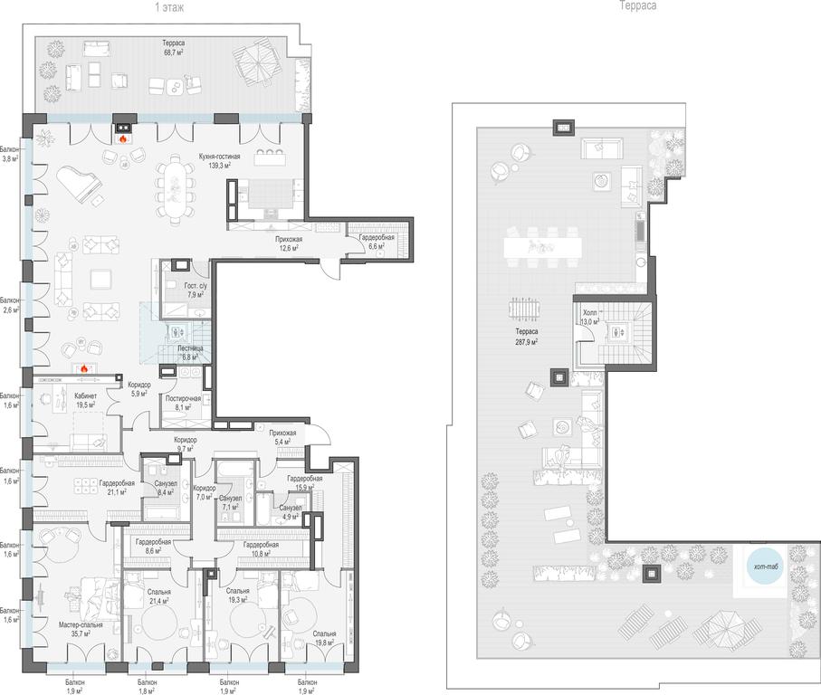 4-BD Apartment Sale, 433.1 sq. m. at Obydenskiy 1, 1st Obydensky Lane, 12с1, Moscow, Russia #1 4-BD Apartment Sale, 433.1 sq. m. at Obydenskiy 1, 1st Obydensky Lane, 12с1, Moscow, Russia #1