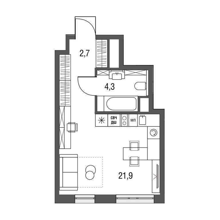 Apartment Sale, 29.6 sq. m. at Sirenevyi Park, Otkrytoye Highway, 20с1, Moscow, Russia #1 Apartment Sale, 29.6 sq. m. at Sirenevyi Park, Otkrytoye Highway, 20с1, Moscow, Russia #1