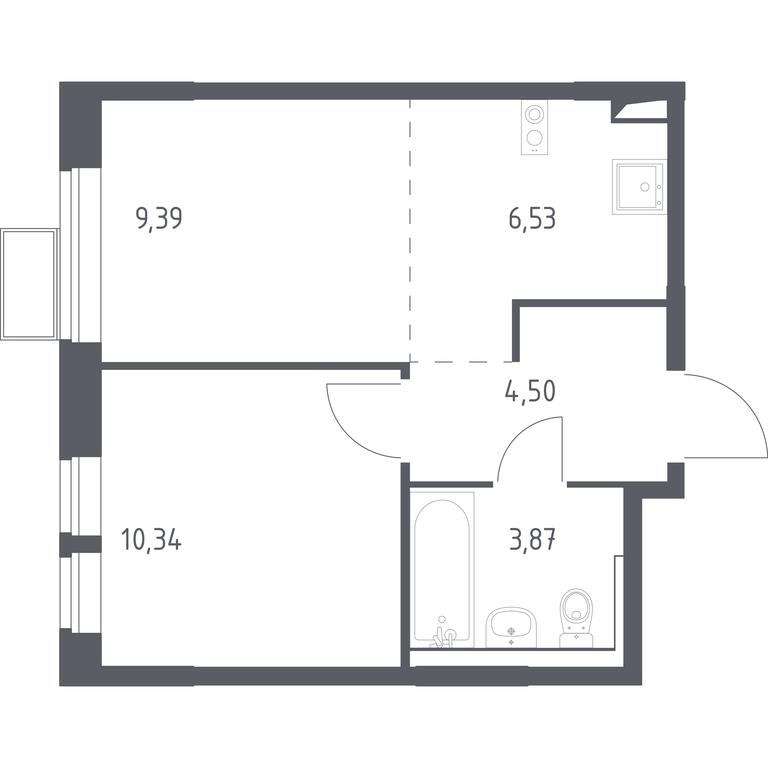 1-BD Apartment Sale, 34.63平方米 at Kvartal Saburovo, derevnya Saburovo, 198, Krasnogorsk City District, Moscow Region, Russia #1 1-BD Apartment Sale, 34.63平方米 at Kvartal Saburovo, derevnya Saburovo, 198, Krasnogorsk City District, Moscow Region, Russia #1