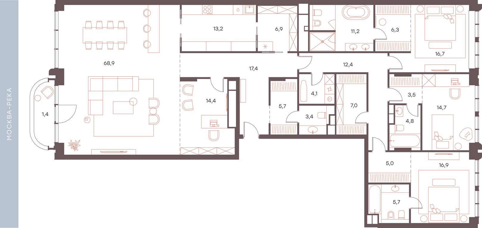 4-BD Apartment Sale, 239.6平方米 at Savvinskaya 27, Savvinskaya Embankment, 27, Moscow, Russia #1 4-BD Apartment Sale, 239.6平方米 at Savvinskaya 27, Savvinskaya Embankment, 27, Moscow, Russia #1