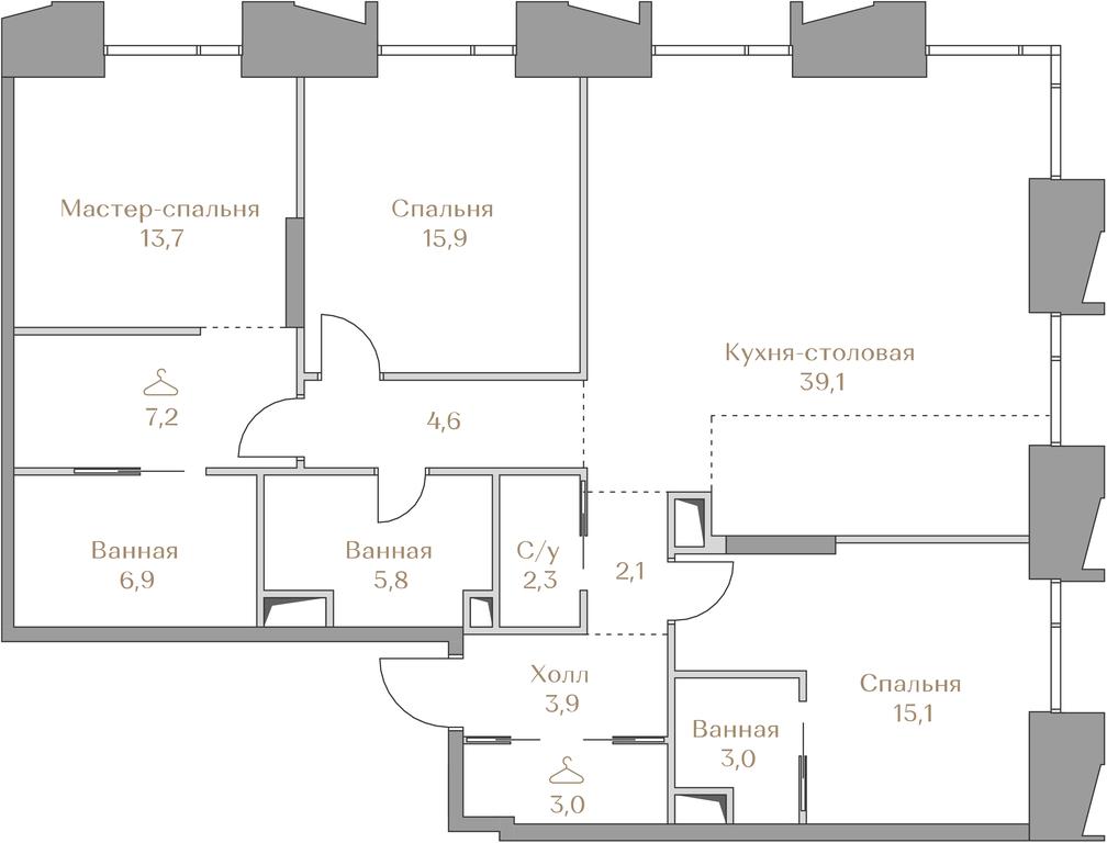 3-BD Apartment Sale, 122.6 sq. m. at Luzhniki Collection, Luzhnetskaya Embankment, 2/4с17, Moscow, Russia #1 3-BD Apartment Sale, 122.6 sq. m. at Luzhniki Collection, Luzhnetskaya Embankment, 2/4с17, Moscow, Russia #1