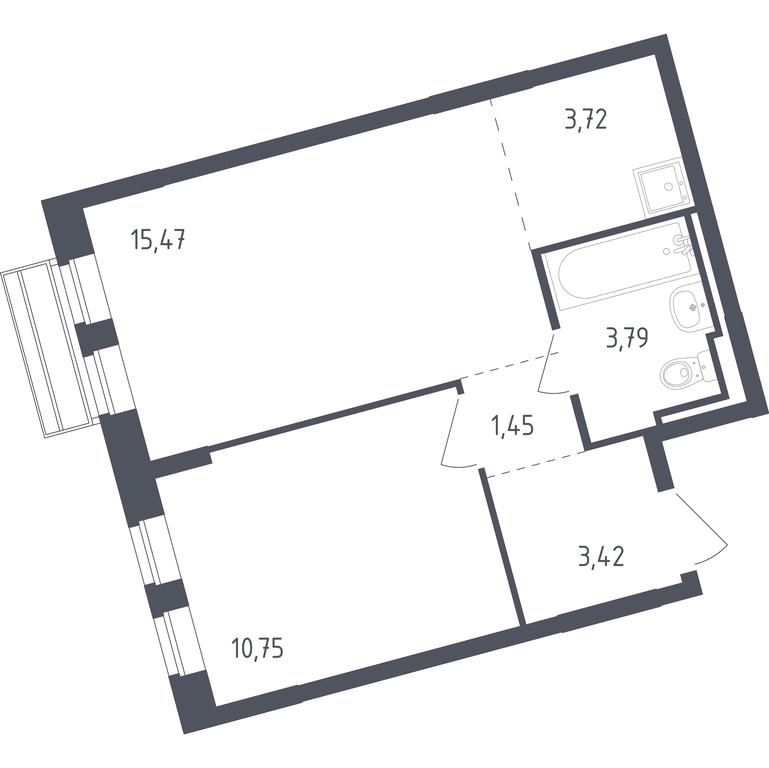 Apartment Sale, 38.5 sq. m. at Rublevskiy Kvartal, Laykovo Green Quarter, zhiloy kompleks Gorod-sobytiye Laykovo, selo Laykovo, Odintsovskiy City District, Moscow Region, Russia #2