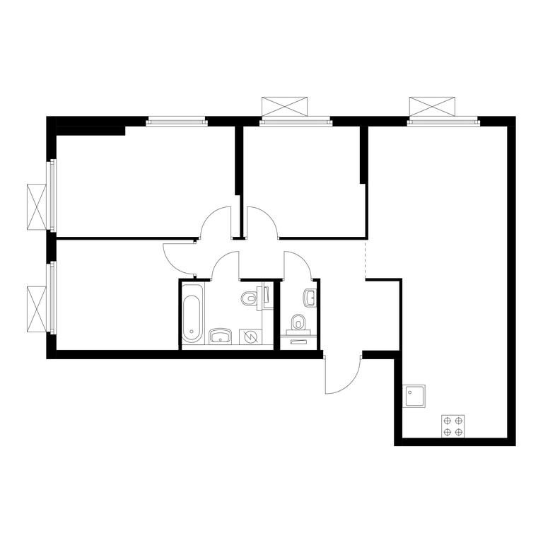 3-BD Apartment Sale, 72.4 sq. m. at Amurskiy Park, Амурская улица, 2с11, Москва, Россия #1