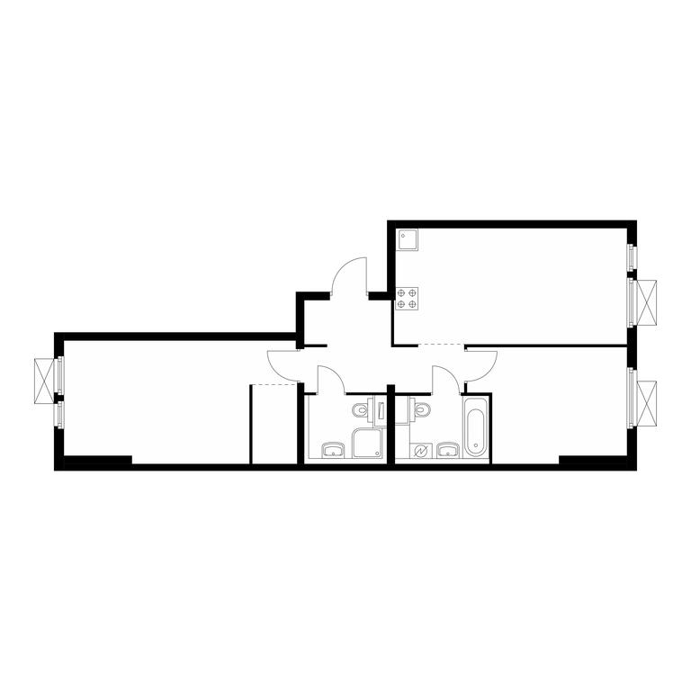 2-BD Apartment Sale, 65.6 sq. m. at Mitinskiy Les, Muravskaya Street, 44А, Moscow, Russia #1