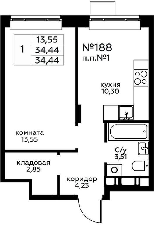 Apartment Sale, 34.44 sq. m. at Novograd Pavlino, Kosinskoye shosse, 2, Novoye Pavlino Microdistrict, Balashikha, Moscow Region, Russia #1 Apartment Sale, 34.44 sq. m. at Novograd Pavlino, Kosinskoye shosse, 2, Novoye Pavlino Microdistrict, Balashikha, Moscow Region, Russia #1