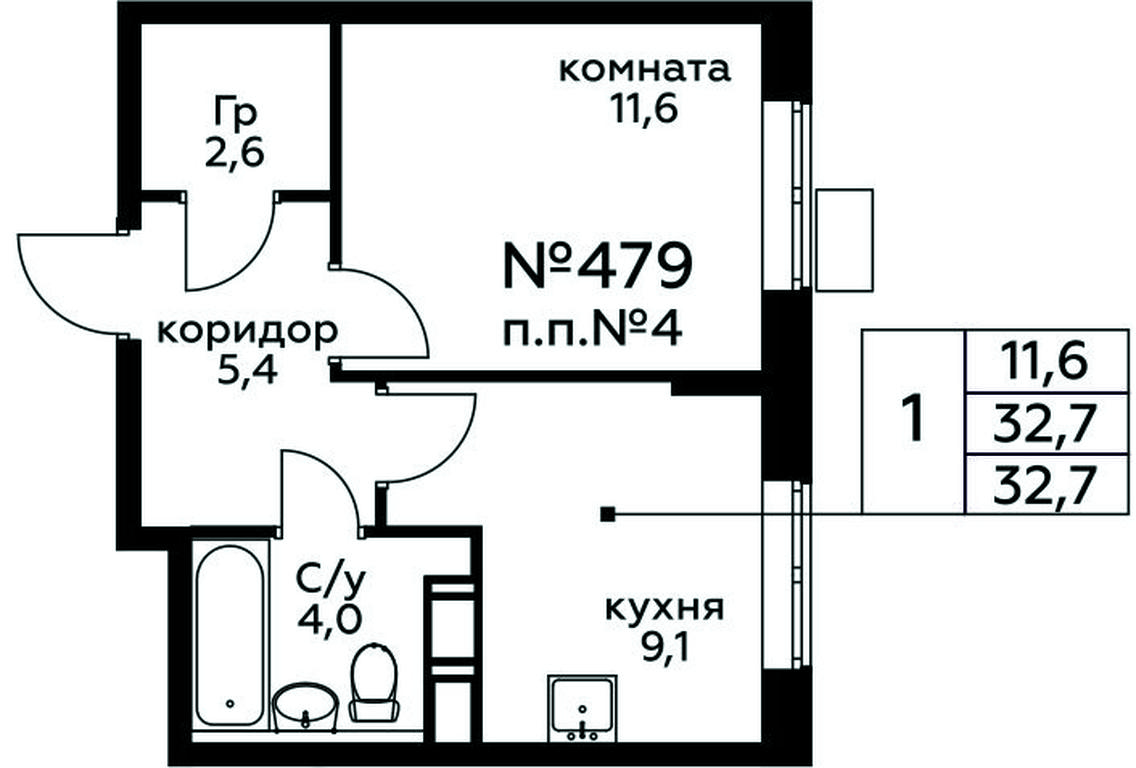 Продажа квартиры, 32,7 м² в ЖК «Цветочные Поляны», квартал № 23, поселение Филимонковское, Москва, Россия #1