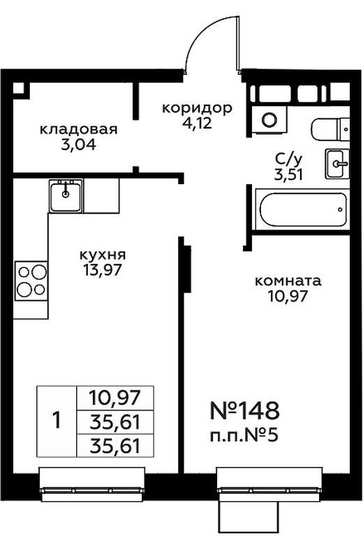 Продажа квартиры, 35,61 м² в ЖК «Новоград Павлино», Косинское шоссе, 2, микрорайон Новое Павлино, Балашиха, Московская область, Россия #1 Продажа квартиры, 35,61 м² в ЖК «Новоград Павлино», Косинское шоссе, 2, микрорайон Новое Павлино, Балашиха, Московская область, Россия #1