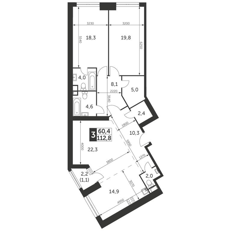 2-BD Apartment Sale, 42.8 sq. m. at Arkhitektor, Akademika Volgina Street, 2Д, Moscow, Russia #1 2-BD Apartment Sale, 42.8 sq. m. at Arkhitektor, Akademika Volgina Street, 2Д, Moscow, Russia #1