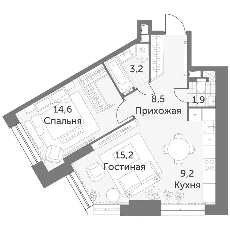 3-BD Apartment Sale, 77.1平方米 at Arkhitektor, Akademika Volgina Street, 2Д, Moscow, Russia #1 3-BD Apartment Sale, 77.1平方米 at Arkhitektor, Akademika Volgina Street, 2Д, Moscow, Russia #1