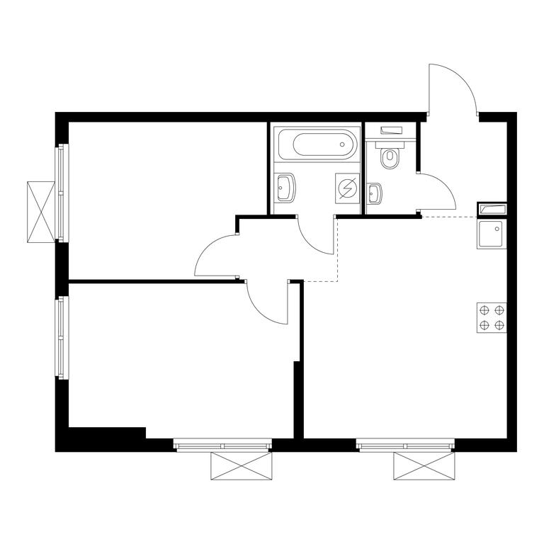 Продажа 2-комн. квартиры, 50,1 м² в ЖК «Юнино», улица Мостотреста, 10, Щербинка, Москва, Россия #2 Продажа 2-комн. квартиры, 50,1 м² в ЖК «Юнино», улица Мостотреста, 10, Щербинка, Москва, Россия #2