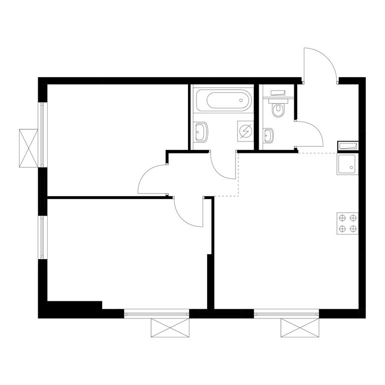 Продажа 2-комн. квартиры, 50,1 м² в ЖК «Юнино», улица Мостотреста, 10, Щербинка, Москва, Россия #1 Продажа 2-комн. квартиры, 50,1 м² в ЖК «Юнино», улица Мостотреста, 10, Щербинка, Москва, Россия #1