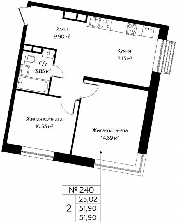 1-BD Apartment Sale, 51.9平方米 at Tsvetochnye Polyany City, kvartal № 165, Filimonkovskoye Municipal Formation, Moscow, Russia #1 1-BD Apartment Sale, 51.9平方米 at Tsvetochnye Polyany City, kvartal № 165, Filimonkovskoye Municipal Formation, Moscow, Russia #1