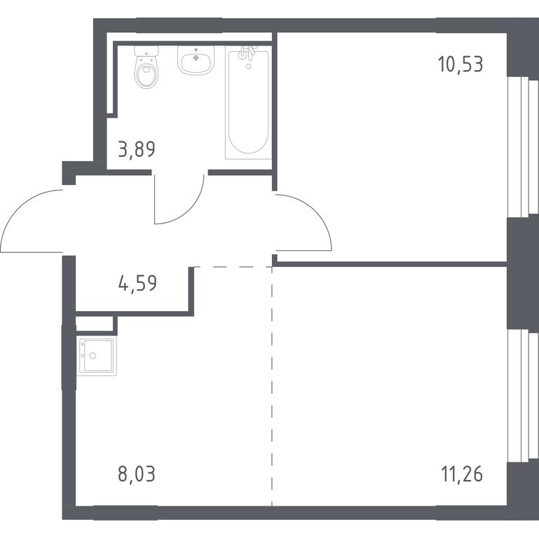 Apartment Sale, 38 sq. m. at Rublevskiy Kvartal, Laykovo Green Quarter, zhiloy kompleks Gorod-sobytiye Laykovo, selo Laykovo, Odintsovskiy City District, Moscow Region, Russia #1
