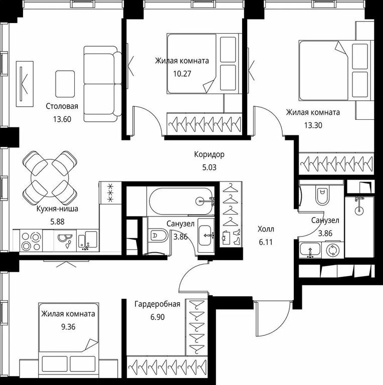 3-BD Apartment Sale, 78.17 sq. m. at City Bay, Volokolamskoye Highway, 95с3, Moscow, Russia #1 3-BD Apartment Sale, 78.17 sq. m. at City Bay, Volokolamskoye Highway, 95с3, Moscow, Russia #1