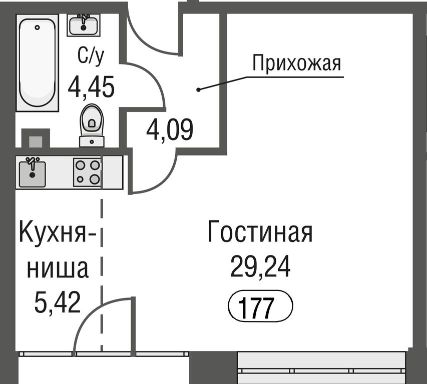 Продажа квартиры, 43,8 м² в ЖК «Афи Парк Воронцовский (AFI Park Воронцовский)», улица Академика Челомея, 7Ас2, Москва, Россия #1