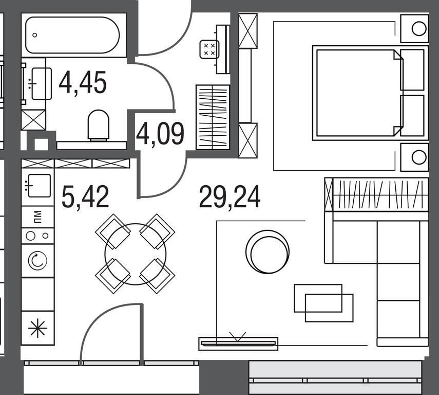 Apartment Sale, 43.9平方米 at AFI Park Voroncovskiy, Akademika Chelomeya Street, 7Ас2, Moscow, Russia #2 Apartment Sale, 43.9平方米 at AFI Park Voroncovskiy, Akademika Chelomeya Street, 7Ас2, Moscow, Russia #2