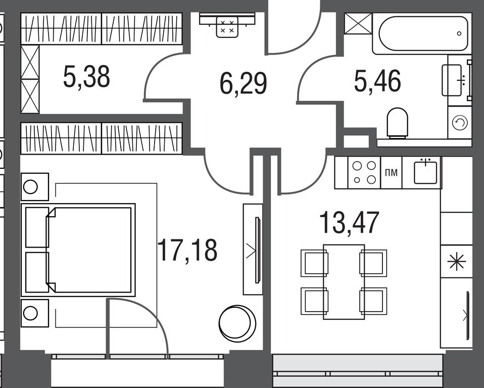 1-BD Apartment Sale, 48.9 sq. m. at AFI Park Voroncovskiy, Akademika Chelomeya Street, 7Ас2, Moscow, Russia #2 1-BD Apartment Sale, 48.9 sq. m. at AFI Park Voroncovskiy, Akademika Chelomeya Street, 7Ас2, Moscow, Russia #2