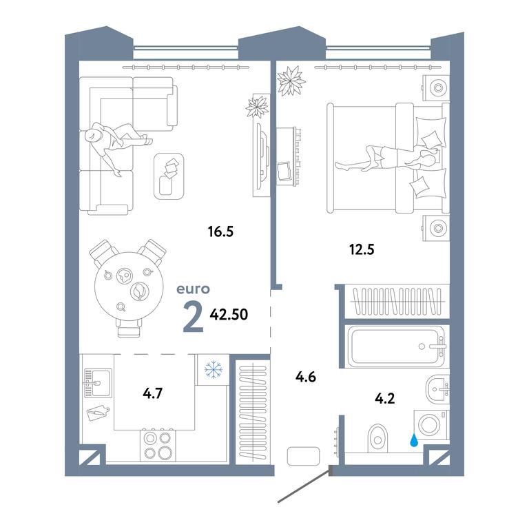 1-BD Apartment Sale, 42.7 sq. m. at Strana.Ozernaya, Ozyornaya Street, 42с7, Moscow, Russia #1 1-BD Apartment Sale, 42.7 sq. m. at Strana.Ozernaya, Ozyornaya Street, 42с7, Moscow, Russia #1
