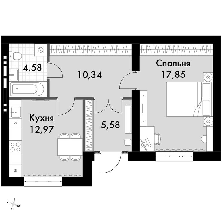 1-BD Apartment Sale, 37.8 sq. m. at Zhavoronki Club, zhiloy kompleks Akkord Smart-kvartal, Mitkino Village, Odintsovskiy City District, Moscow Region, Russia #1 1-BD Apartment Sale, 37.8 sq. m. at Zhavoronki Club, zhiloy kompleks Akkord Smart-kvartal, Mitkino Village, Odintsovskiy City District, Moscow Region, Russia #1