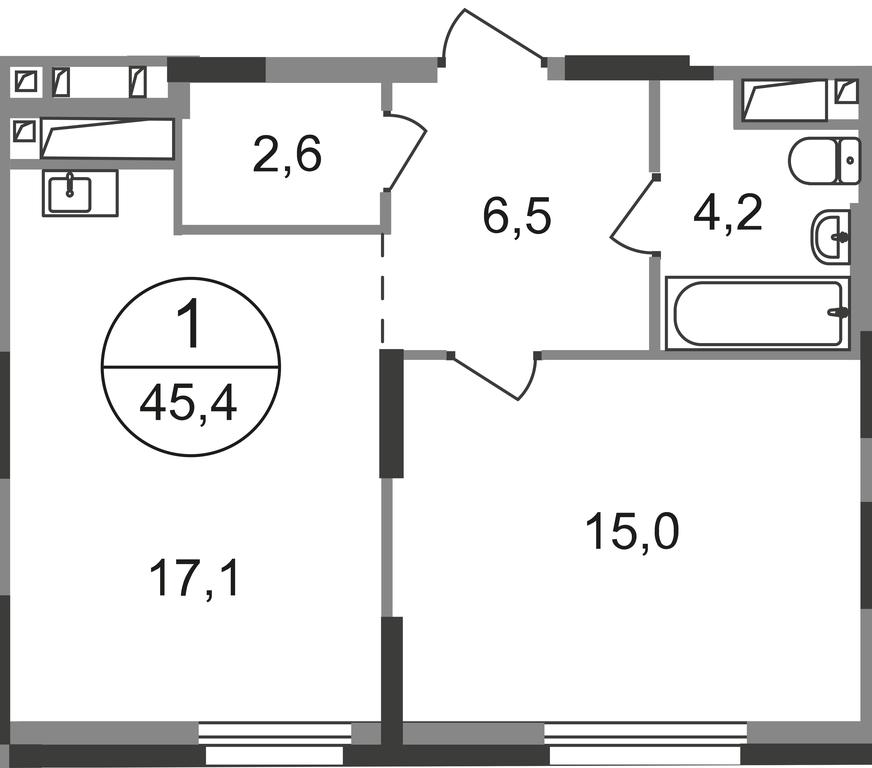 Apartment Sale, 45.4 sq. m. at Pervyi Moskovskiy, ulitsa Bianki, 1, Moskovskiy, Moscow, Russia #1 Apartment Sale, 45.4 sq. m. at Pervyi Moskovskiy, ulitsa Bianki, 1, Moskovskiy, Moscow, Russia #1