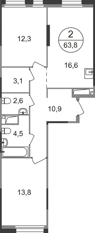 2-BD Apartment Sale, 63.8 sq. m. at Pervyi Moskovskiy, ulitsa Bianki, 1, Moskovskiy, Moscow, Russia #1 2-BD Apartment Sale, 63.8 sq. m. at Pervyi Moskovskiy, ulitsa Bianki, 1, Moskovskiy, Moscow, Russia #1