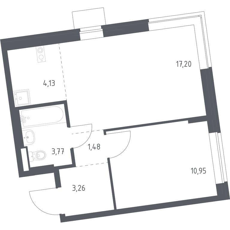 Apartment Sale, 40.79 sq. m. at Podolskie Kvartaly, zhiloy kompleks Podolskiye Kvartaly, Ryazanovskoe Settlement, Moscow, Russia #1