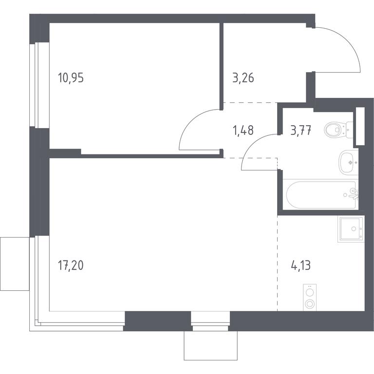 Apartment Sale, 40.79 sq. m. at Podolskie Kvartaly, zhiloy kompleks Podolskiye Kvartaly, Ryazanovskoe Settlement, Moscow, Russia #1