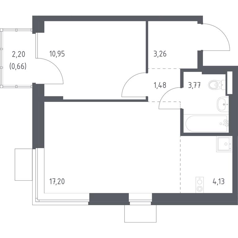 Apartment Sale, 41.45 sq. m. at Podolskie Kvartaly, zhiloy kompleks Podolskiye Kvartaly, Ryazanovskoe Settlement, Moscow, Russia #1 Apartment Sale, 41.45 sq. m. at Podolskie Kvartaly, zhiloy kompleks Podolskiye Kvartaly, Ryazanovskoe Settlement, Moscow, Russia #1