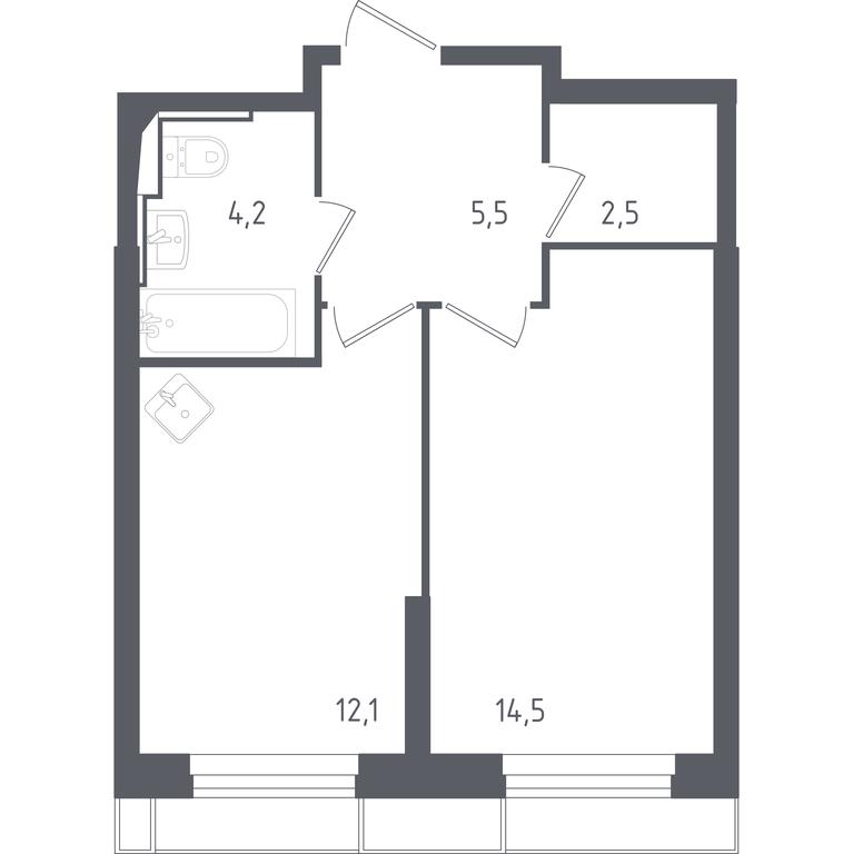 Apartment Sale, 38.5 sq. m. at Sputnik, Lipovoy Roschi Street, 1к4, derevnya Razdory, Odintsovskiy City District, Moscow Region, Russia #1 Apartment Sale, 38.5 sq. m. at Sputnik, Lipovoy Roschi Street, 1к4, derevnya Razdory, Odintsovskiy City District, Moscow Region, Russia #1