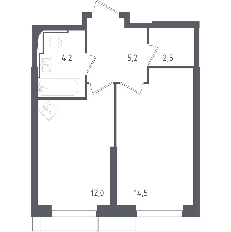 Apartment Sale, 38.4 sq. m. at Sputnik, Lipovoy Roschi Street, 1к4, derevnya Razdory, Odintsovskiy City District, Moscow Region, Russia #1 Apartment Sale, 38.4 sq. m. at Sputnik, Lipovoy Roschi Street, 1к4, derevnya Razdory, Odintsovskiy City District, Moscow Region, Russia #1