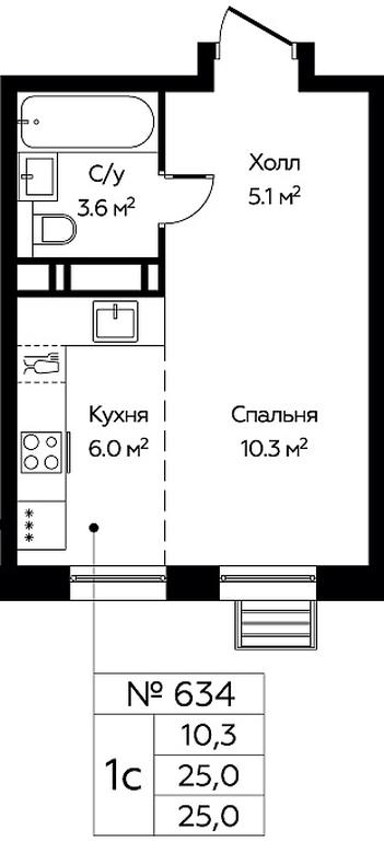 Apartment Sale, 25平方米 at Eko Bunino, prospekt Kuprina, 34к1, Sosenskoye Settlement, Moscow, Russia #1