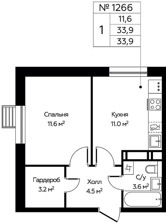 Apartment Sale, 33.9 sq. m. at Eko Bunino, prospekt Kuprina, 34к1, Sosenskoye Settlement, Moscow, Russia #1 Apartment Sale, 33.9 sq. m. at Eko Bunino, prospekt Kuprina, 34к1, Sosenskoye Settlement, Moscow, Russia #1