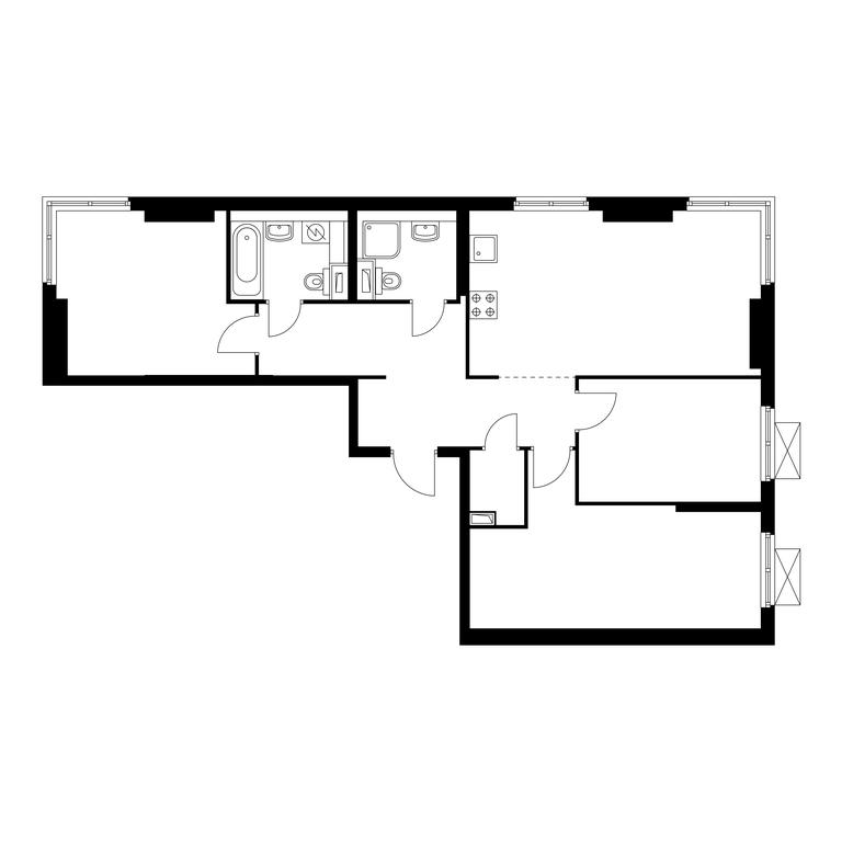 3-BD Apartment Sale, 83.3 sq. m. at Rustaveli 14, Rustaveli Street, 14с20, Moscow, Russia #1 3-BD Apartment Sale, 83.3 sq. m. at Rustaveli 14, Rustaveli Street, 14с20, Moscow, Russia #1