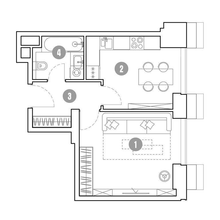 1-BD Apartment Sale, 36.6 sq. m. at Mirapolis, Mira Avenue, 222Ас9, Moscow, Russia #1 1-BD Apartment Sale, 36.6 sq. m. at Mirapolis, Mira Avenue, 222Ас9, Moscow, Russia #1