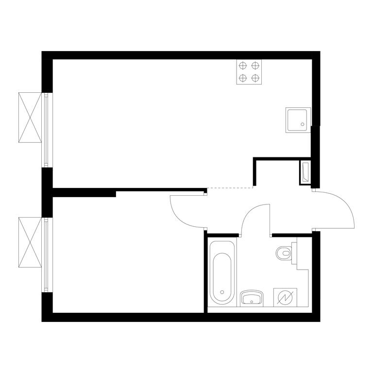 1-BD Apartment Sale, 35.9平方米 at Liublinskiy Park, Lyublinskaya Street, 78к2, Moscow, Russia #1