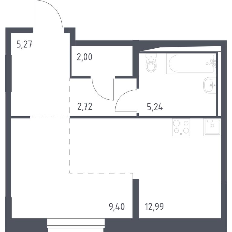 Apartment Sale, 37.7 sq. m. at Novoe Vnukovo, kvartal № 38, Kokoshkino Settlement, Moscow, Russia #1 Apartment Sale, 37.7 sq. m. at Novoe Vnukovo, kvartal № 38, Kokoshkino Settlement, Moscow, Russia #1