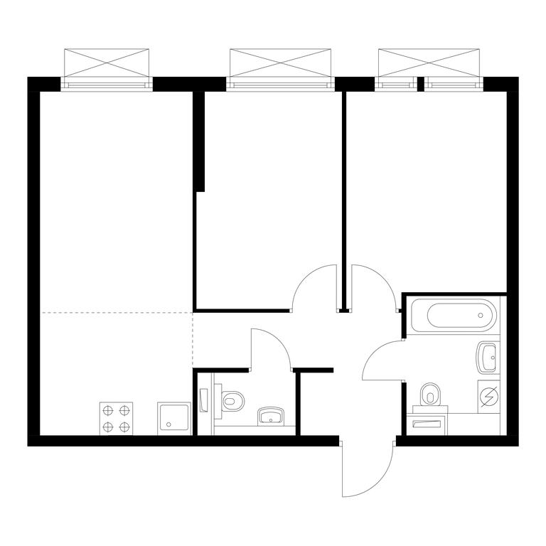 2-BD Apartment Sale, 49平方米 at Kolskaya 8, Kolskaya Street, 8с16, Moscow, Russia #1 2-BD Apartment Sale, 49平方米 at Kolskaya 8, Kolskaya Street, 8с16, Moscow, Russia #1