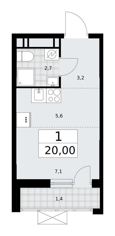 Apartment Sale, 20 sq. m. at Skandinaviya, Skandinaviya Residential Complex, Sosenskoye Settlement, Moscow, Russia #1