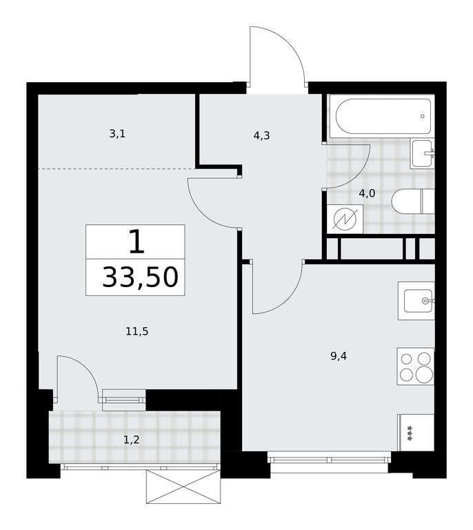 Apartment Sale, 33.5 sq. m. at Skandinaviya, Skandinaviya Residential Complex, Sosenskoye Settlement, Moscow, Russia #2 Apartment Sale, 33.5 sq. m. at Skandinaviya, Skandinaviya Residential Complex, Sosenskoye Settlement, Moscow, Russia #2