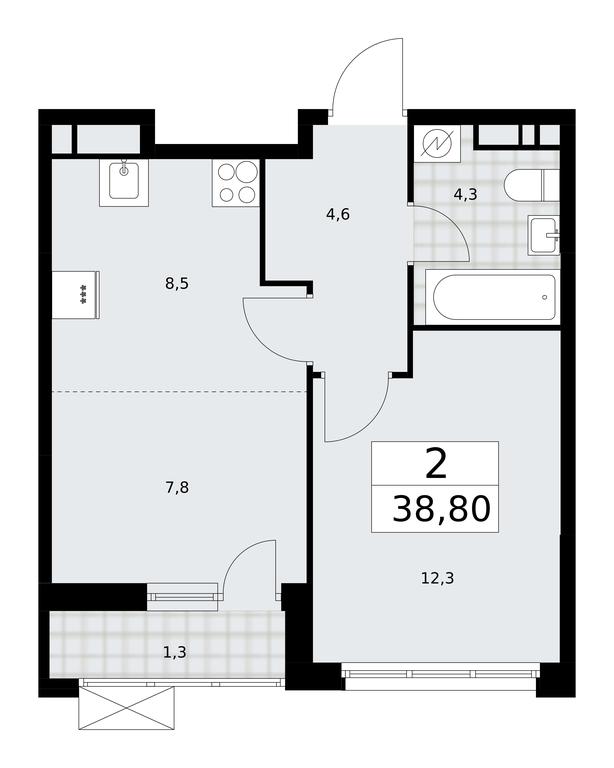 1-BD Apartment Sale, 38.8 sq. m. at Skandinaviya, Skandinaviya Residential Complex, Sosenskoye Settlement, Moscow, Russia #1 1-BD Apartment Sale, 38.8 sq. m. at Skandinaviya, Skandinaviya Residential Complex, Sosenskoye Settlement, Moscow, Russia #1