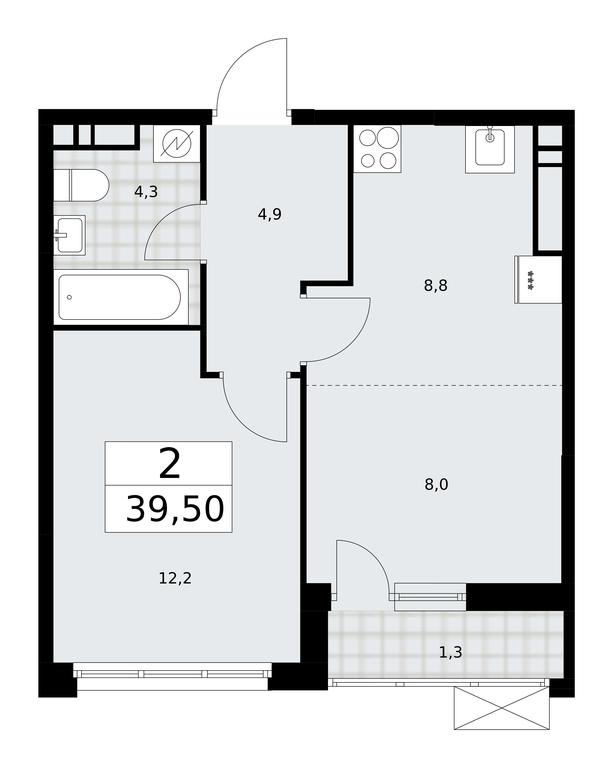 1-BD Apartment Sale, 39.5 sq. m. at Skandinaviya, Skandinaviya Residential Complex, Sosenskoye Settlement, Moscow, Russia #2