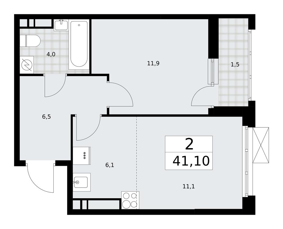 1-BD Apartment Sale, 41.1 sq. m. at Skandinaviya, Skandinaviya Residential Complex, Sosenskoye Settlement, Moscow, Russia #2 1-BD Apartment Sale, 41.1 sq. m. at Skandinaviya, Skandinaviya Residential Complex, Sosenskoye Settlement, Moscow, Russia #2