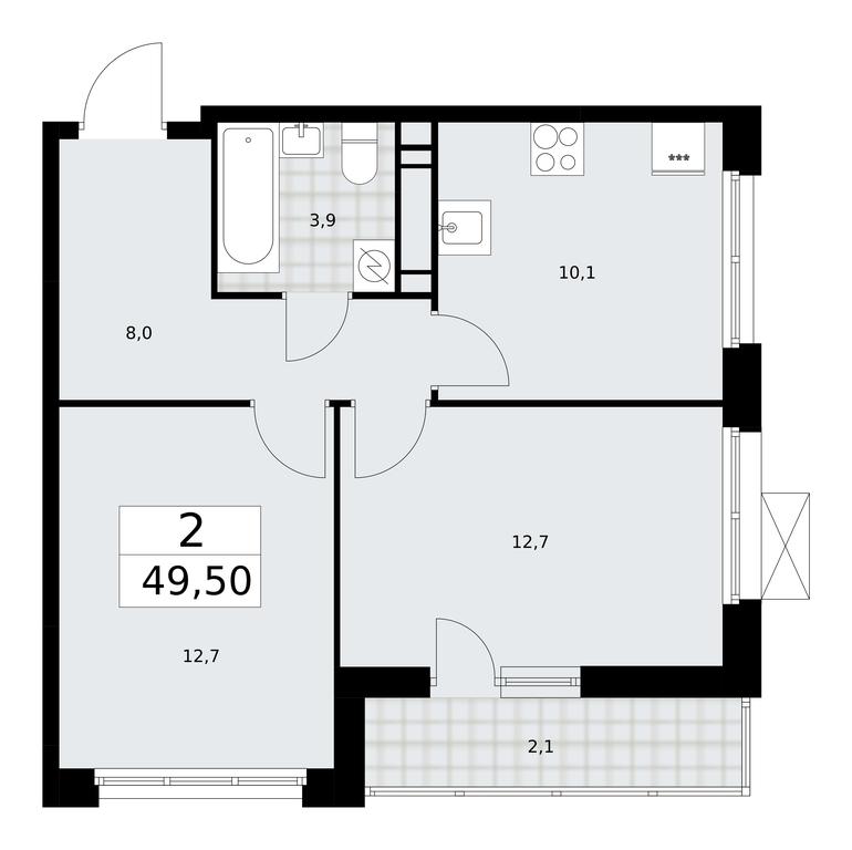 1-BD Apartment Sale, 49.5 sq. m. at Skandinaviya, Skandinaviya Residential Complex, Sosenskoye Settlement, Moscow, Russia #2 1-BD Apartment Sale, 49.5 sq. m. at Skandinaviya, Skandinaviya Residential Complex, Sosenskoye Settlement, Moscow, Russia #2
