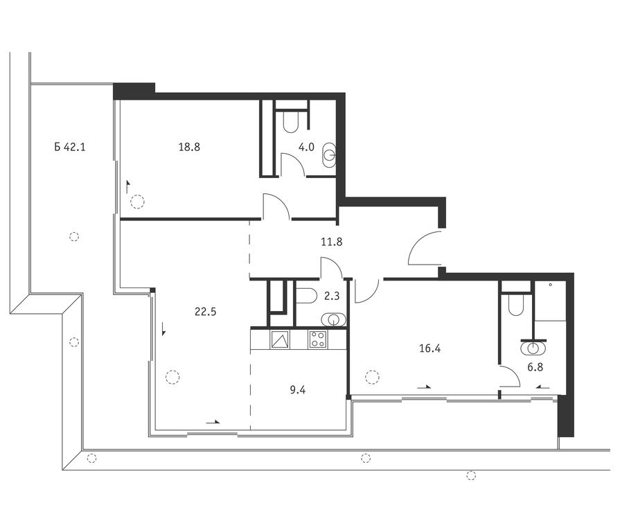 Продажа 2-комн. квартиры, 104,6 м² в ЖК «Бадаевский», Кутузовский проспект, 12с3, Москва, Россия #1 Продажа 2-комн. квартиры, 104,6 м² в ЖК «Бадаевский», Кутузовский проспект, 12с3, Москва, Россия #1