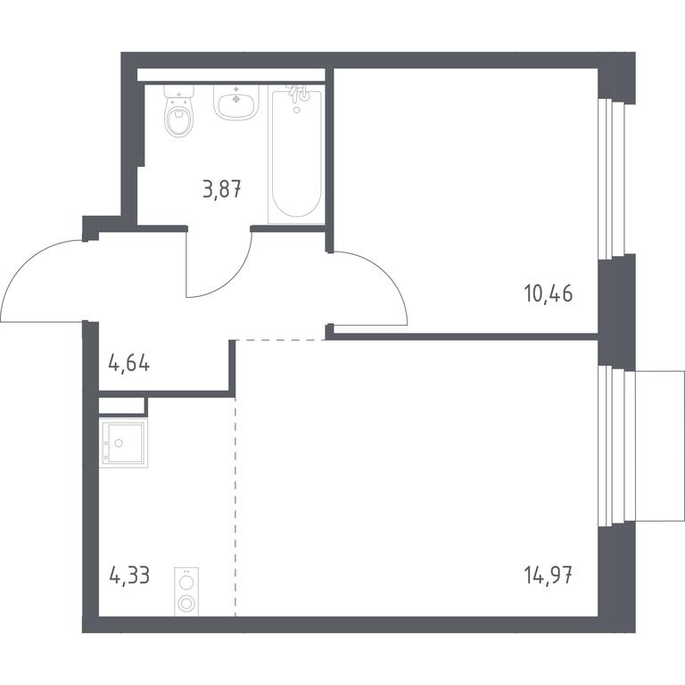 Apartment Sale, 38.27 sq. m. at Novoe Vnukovo, kvartal № 38, Kokoshkino Settlement, Moscow, Russia #1 Apartment Sale, 38.27 sq. m. at Novoe Vnukovo, kvartal № 38, Kokoshkino Settlement, Moscow, Russia #1